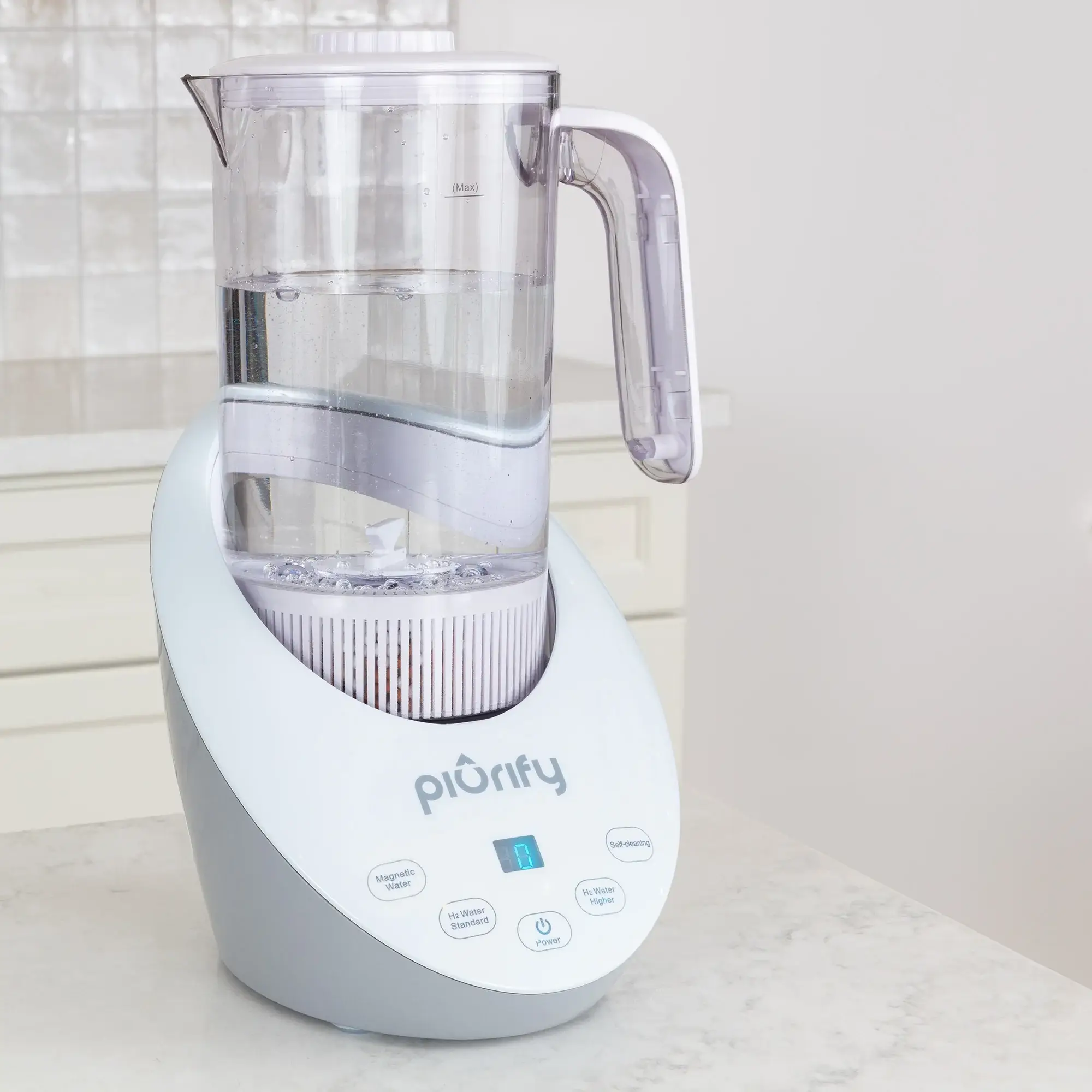 PIURIFY Hydrogen Water Pitcher - Rich Hydrogen Water Generator Electrolysis Jug